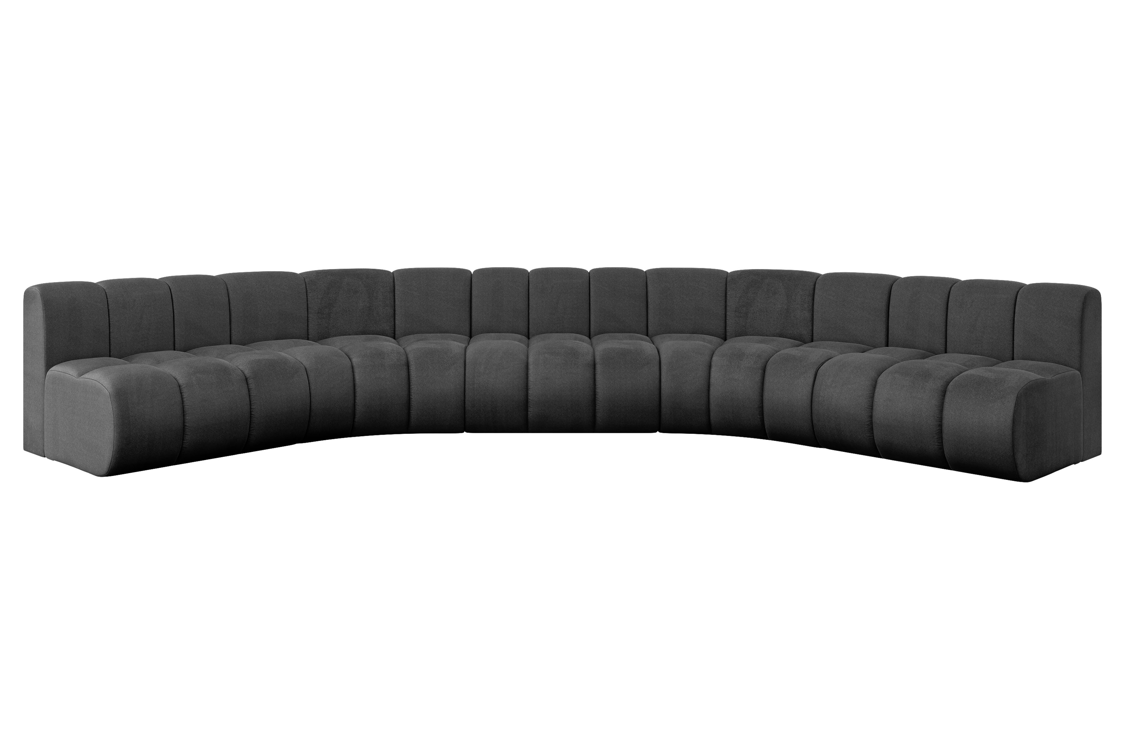 Wohnlandschaft Montra-U1 Schwarz - Monolith 95