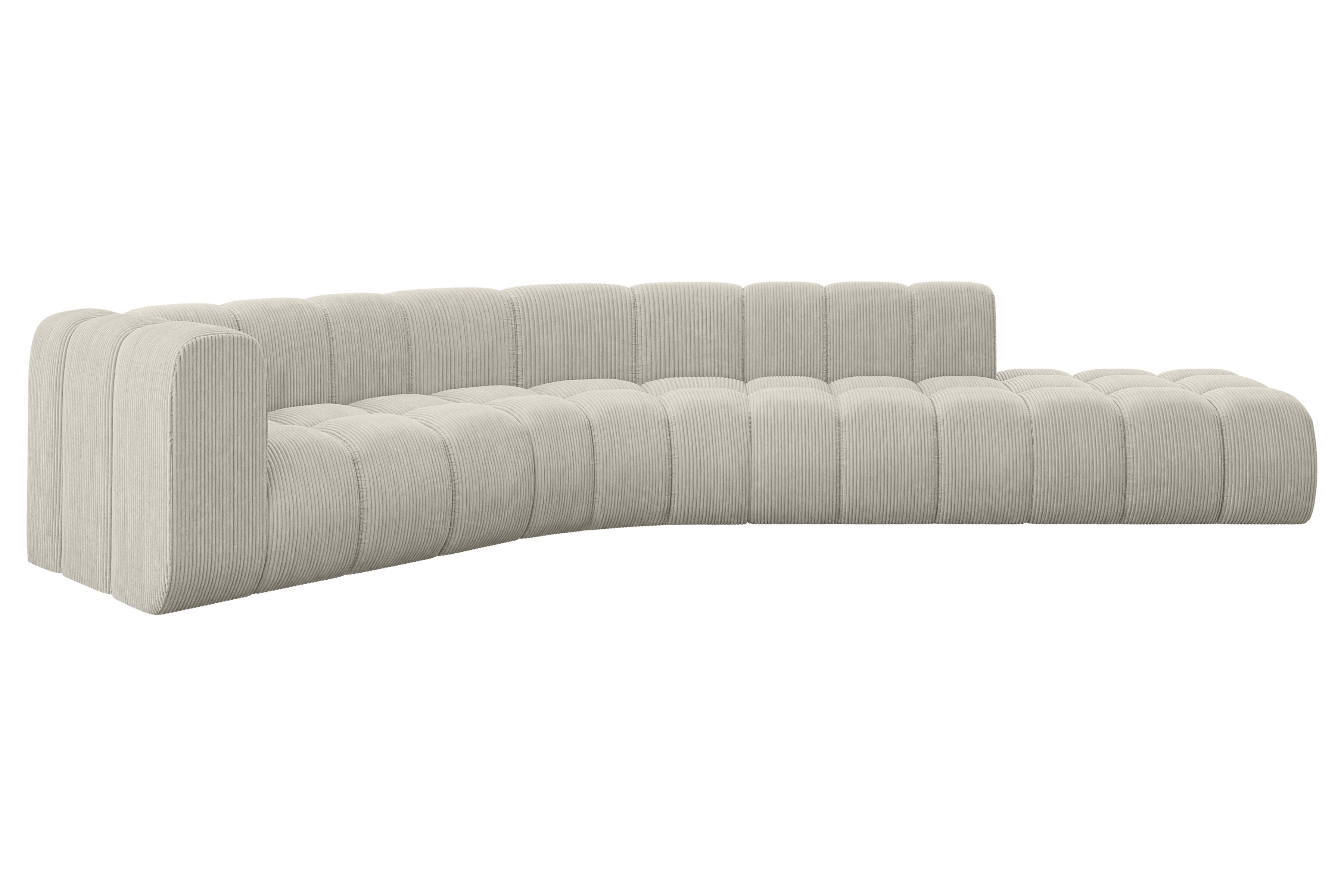 Ecksofa Tilmo-L1 Cremeweiß - Poso 100