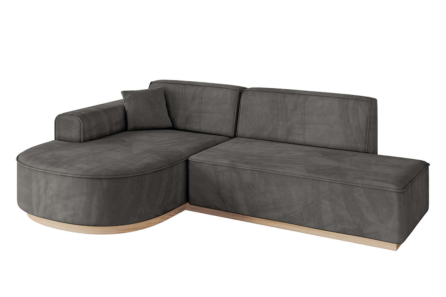 Ecksofa ARRIO-L1 Dunkelgrau - Dream Velvet 202.13