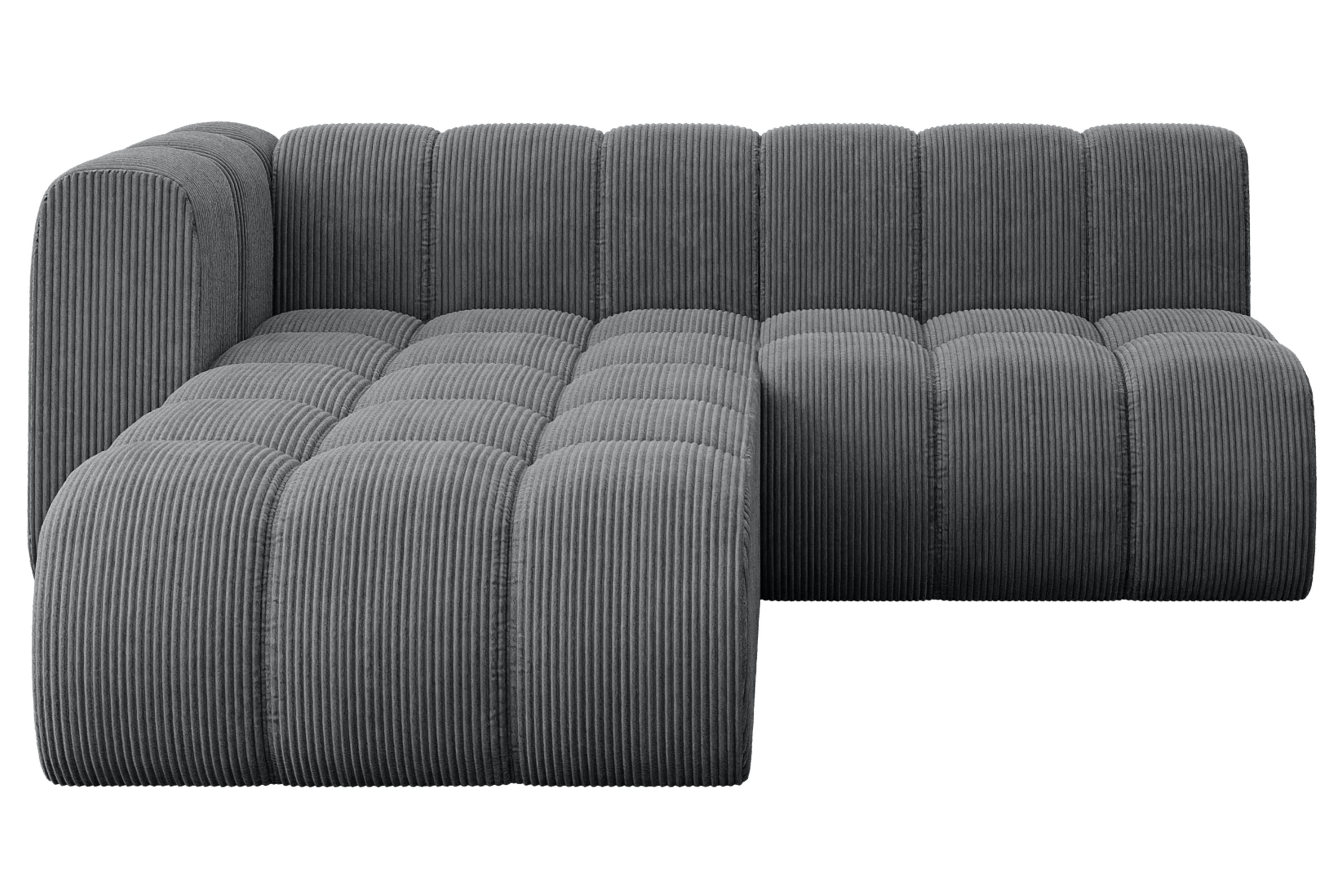 Ecksofa Darnel-L1 Dunkelgrau - Poso 115