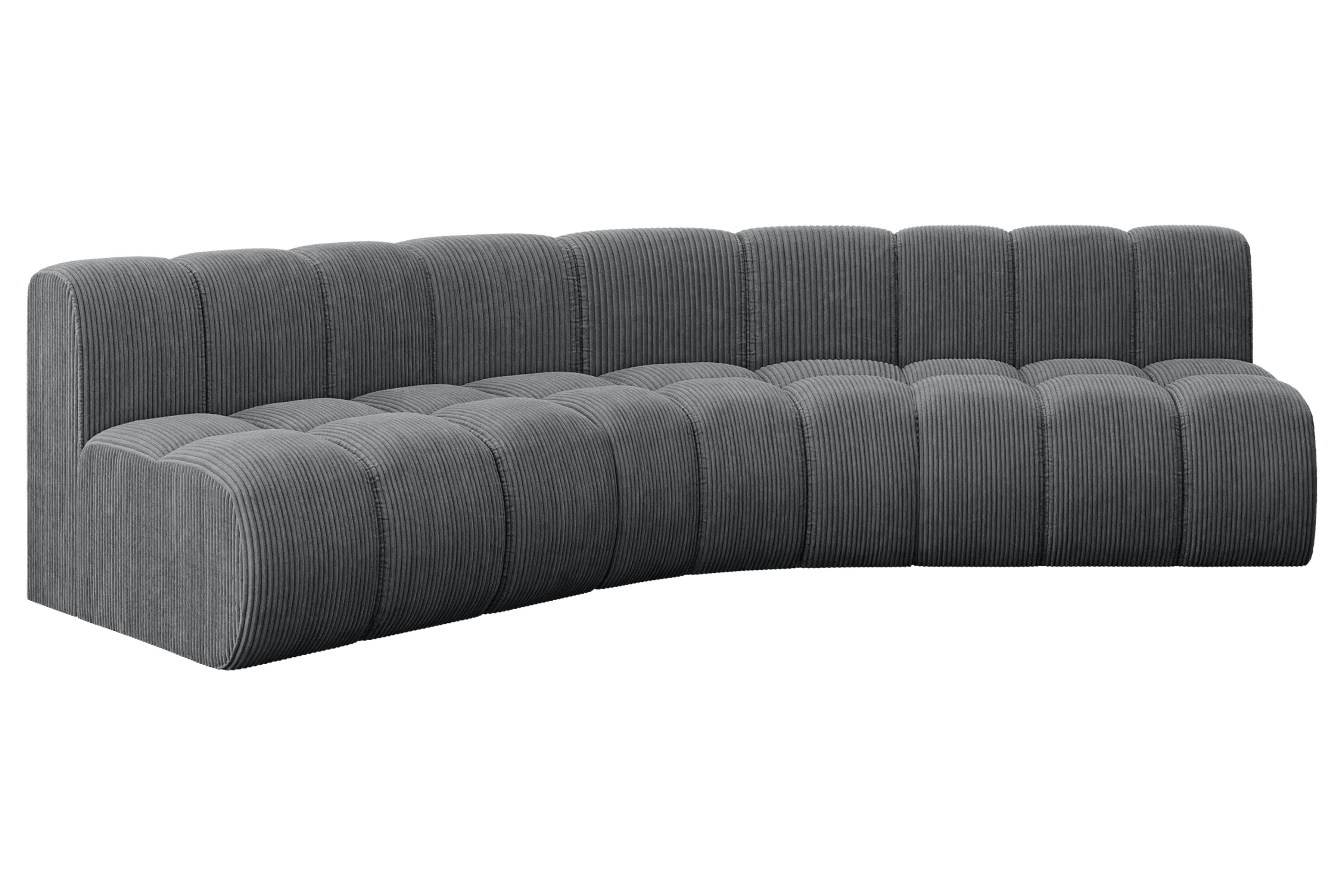 Ecksofa Montra-L1 Dunkelgrau - Poso 115