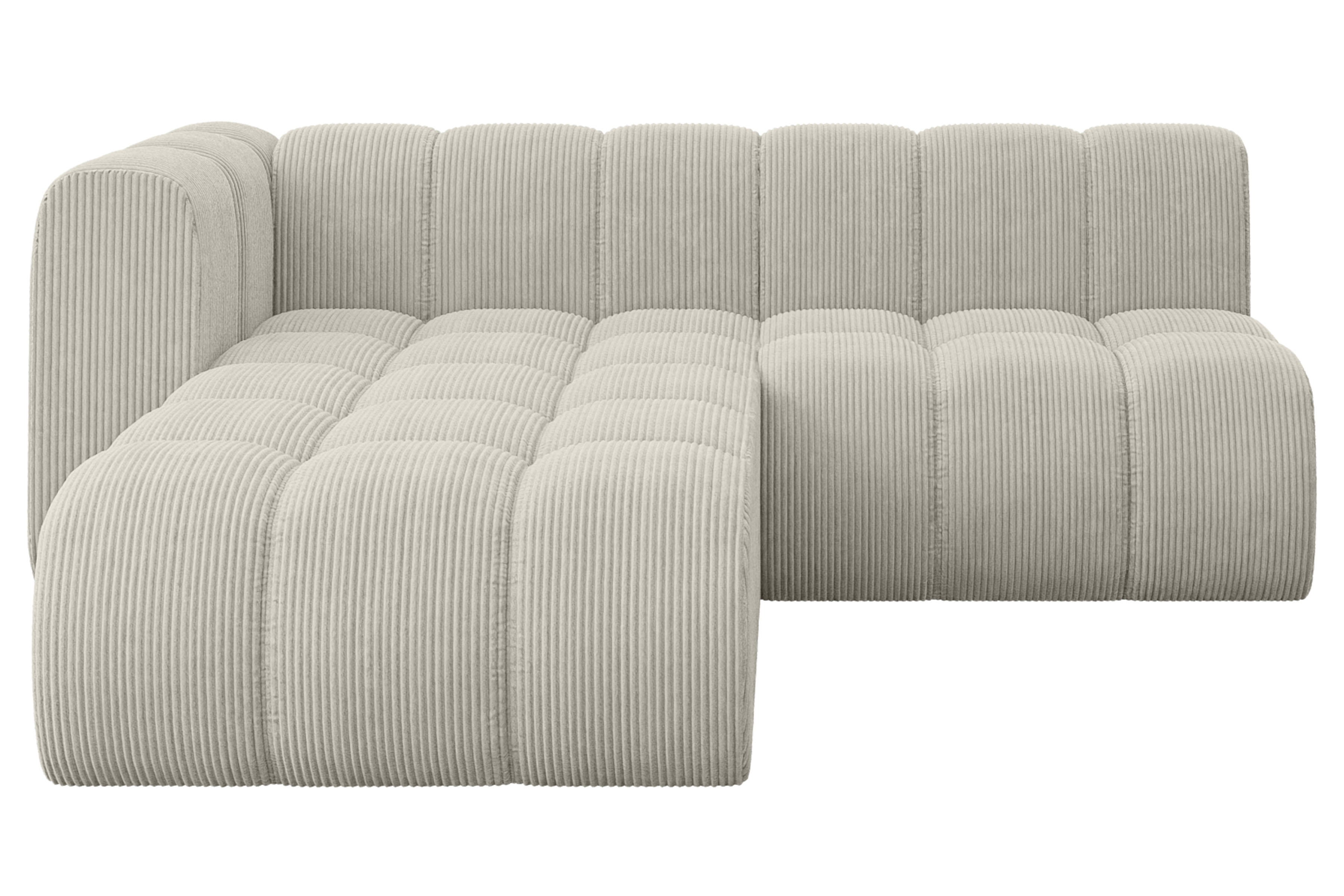 Ecksofa Darnel-L1 Cremeweiß - Poso 100