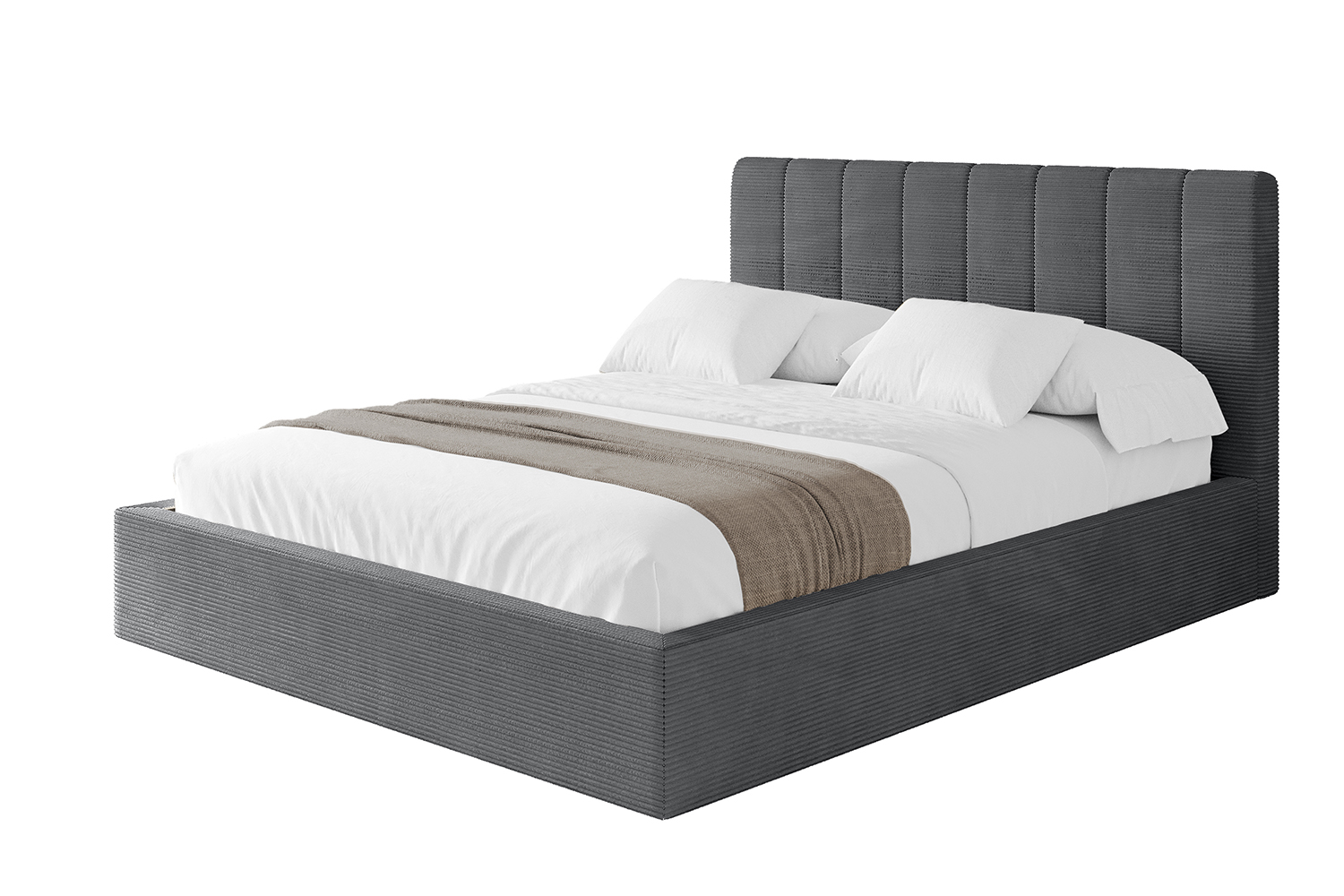 Polsterbett STERA 140x200 cm Dunkelgrau - Poso 115