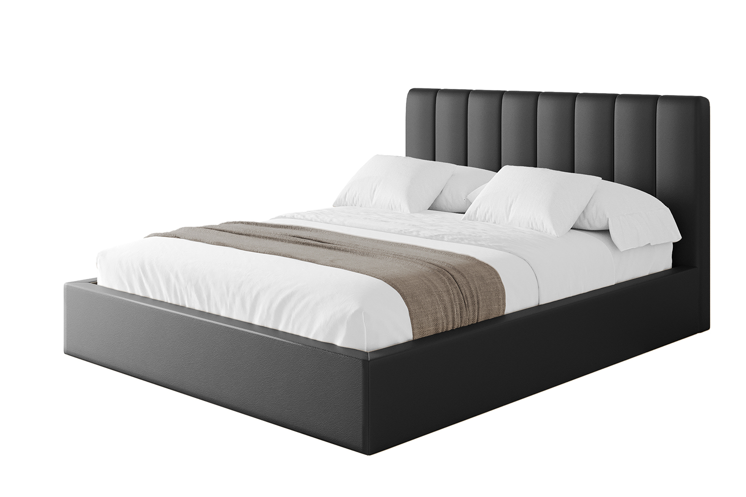 Polsterbett STERA 120x200 cm Schwarz - Soft 11