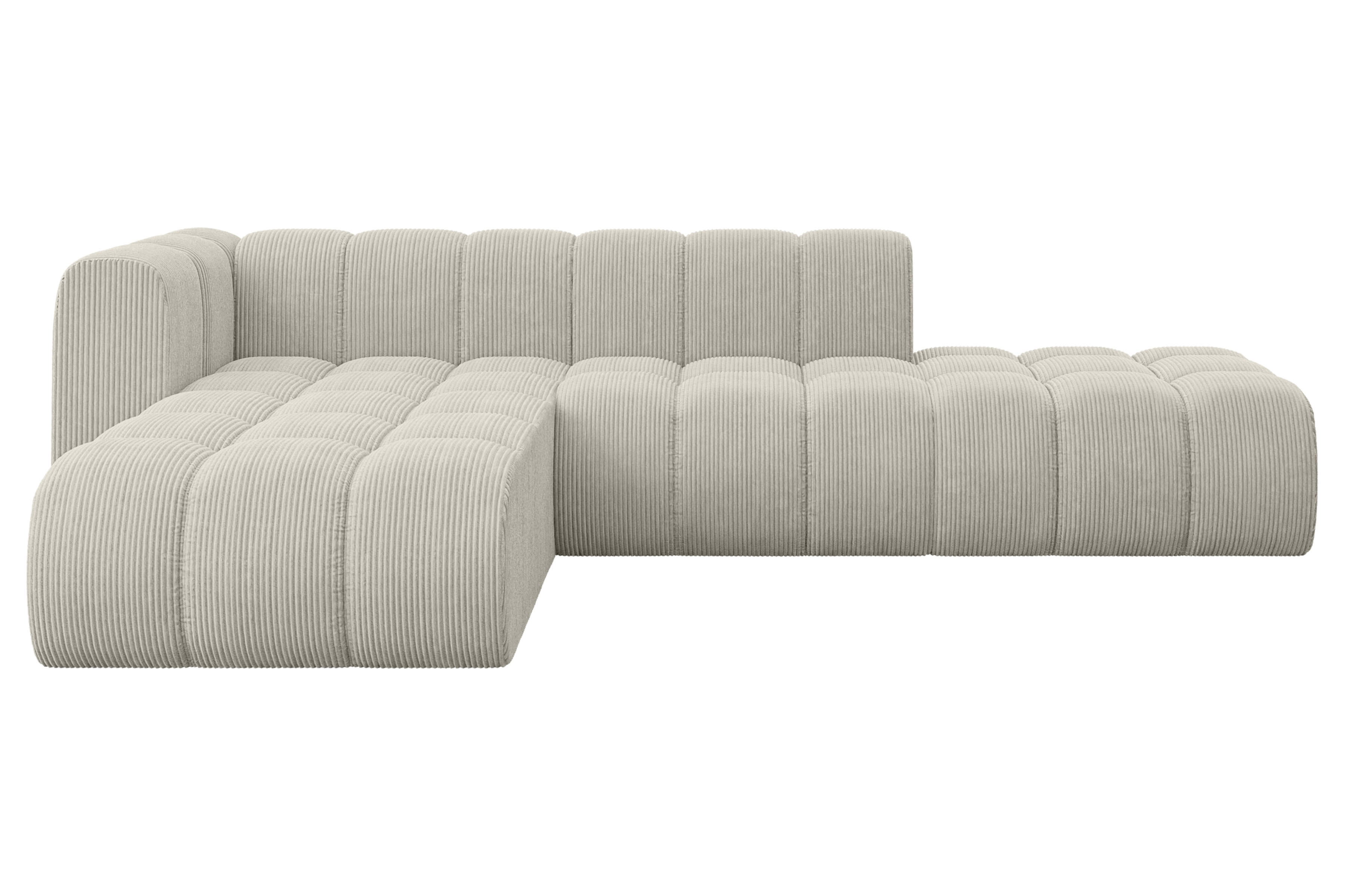 Ecksofa Zuvon-L1 Cremeweiß - Poso 100