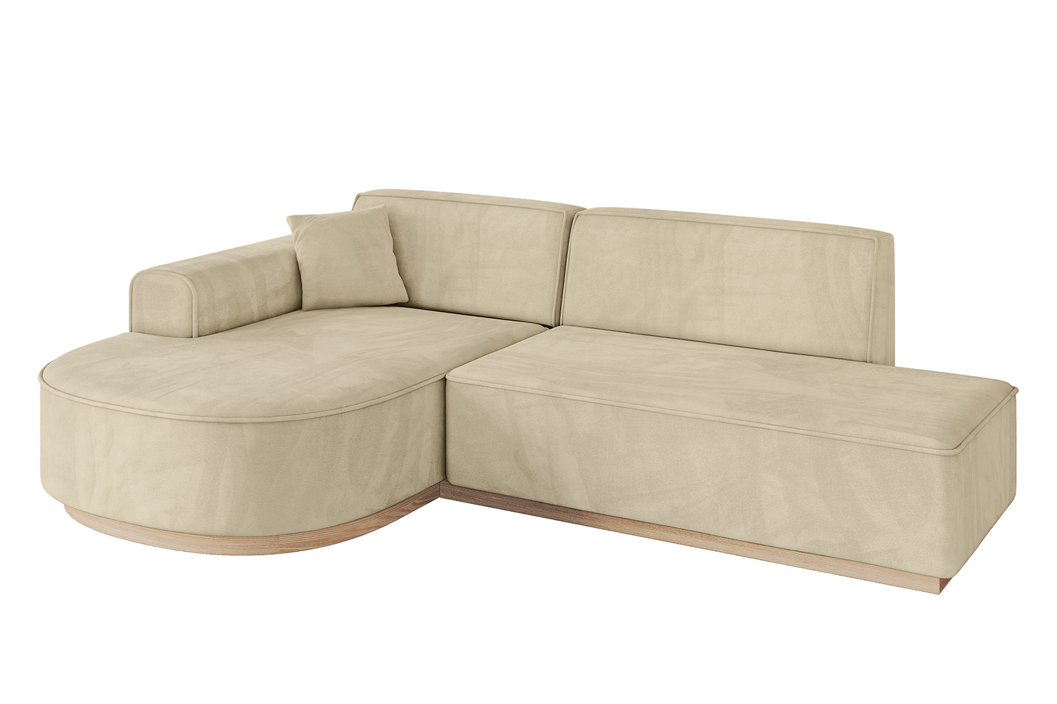 Ecksofa ARRIO-L1 Beige - Dream Velvet 202.02