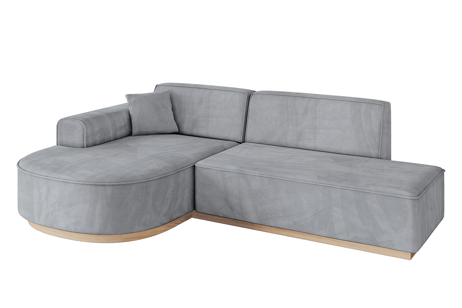 Ecksofa ARRIO-L1 Grau - Dream Velvet 202.17
