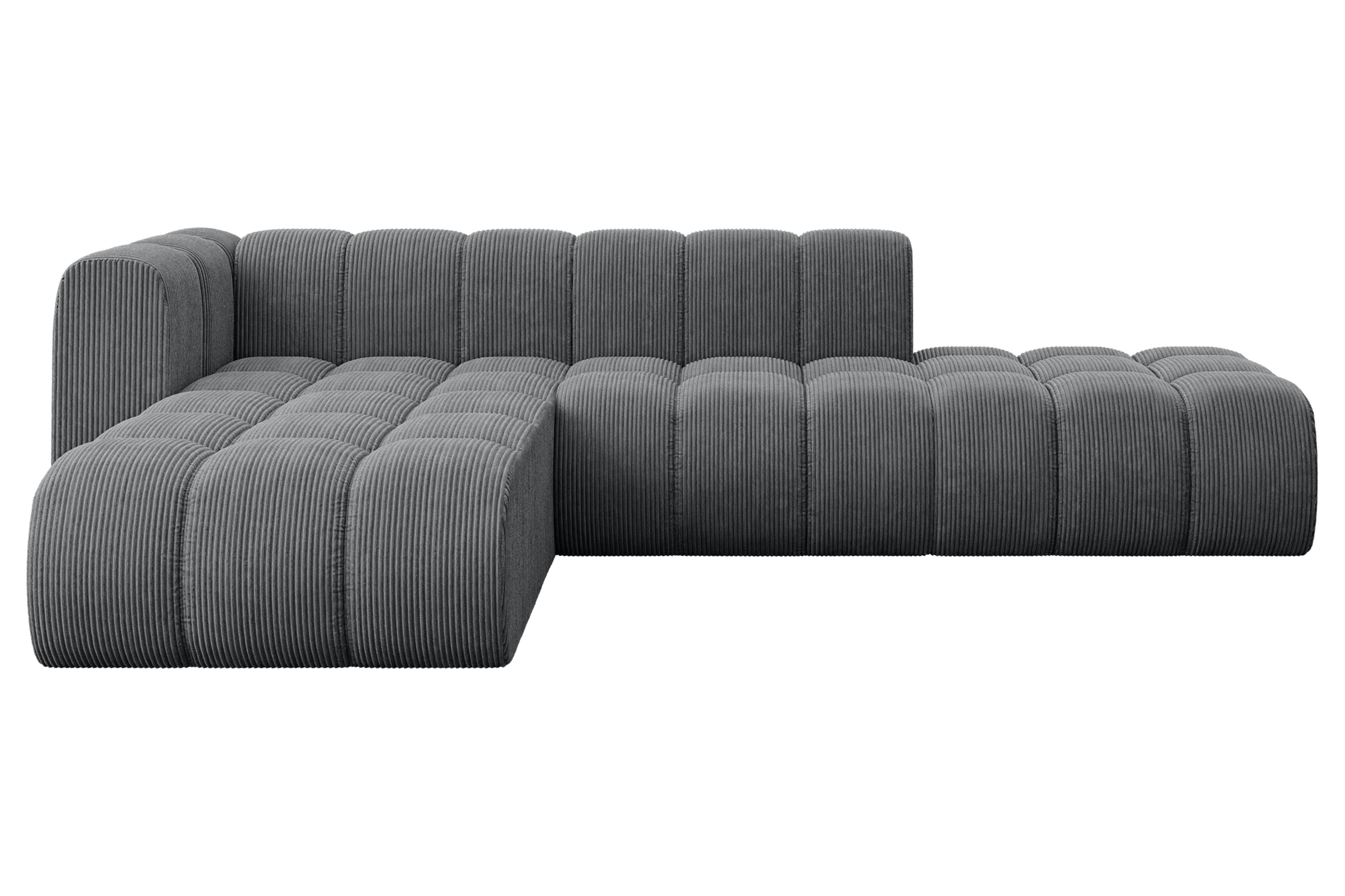 Ecksofa Zuvon-L1 Dunkelgrau - Poso 115