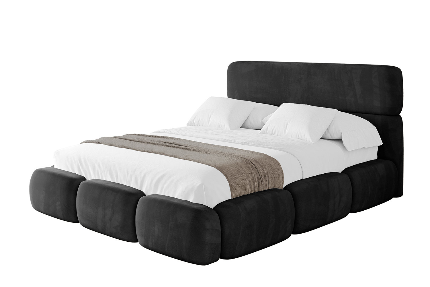 Polsterbett ELVA 200x200 cm Schwarz - Casablanca 2316