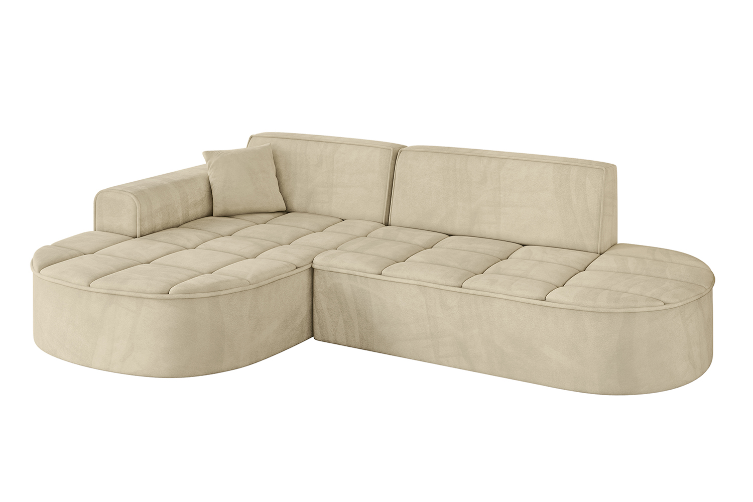 Ecksofa TARO-L1 Beige - Dream Velvet 202.02