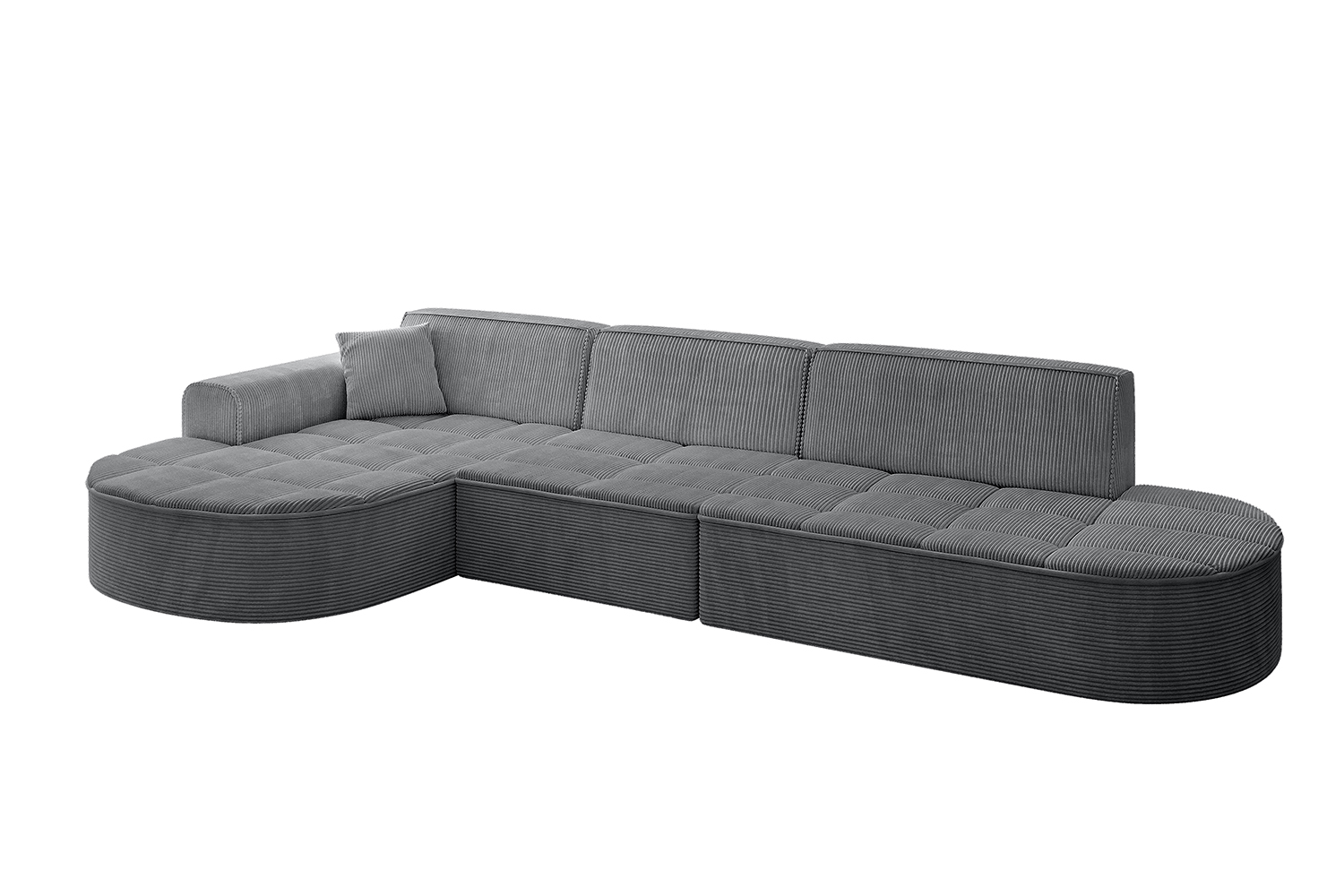 Ecksofa TARO-L2 Dunkelgrau - Poso 115