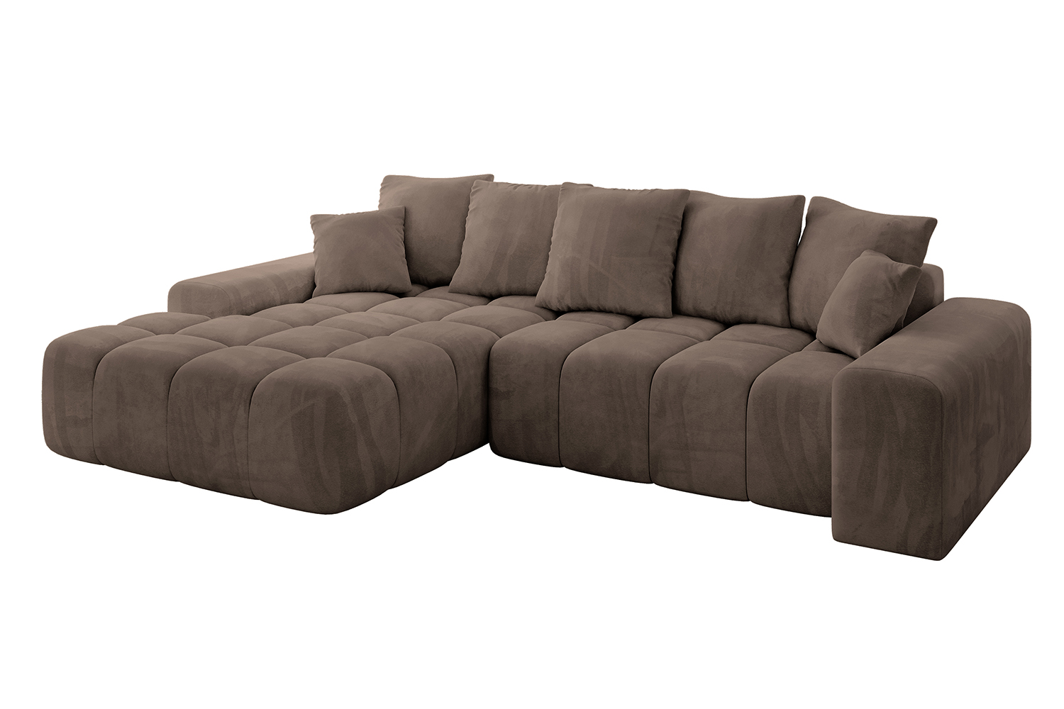 Ecksofa ENSI-L Braun - Dream Velvet 202.37
