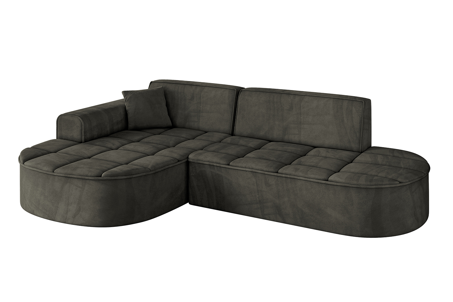 Ecksofa TARO-L1 Schwarz - Dream Velvet 202.12