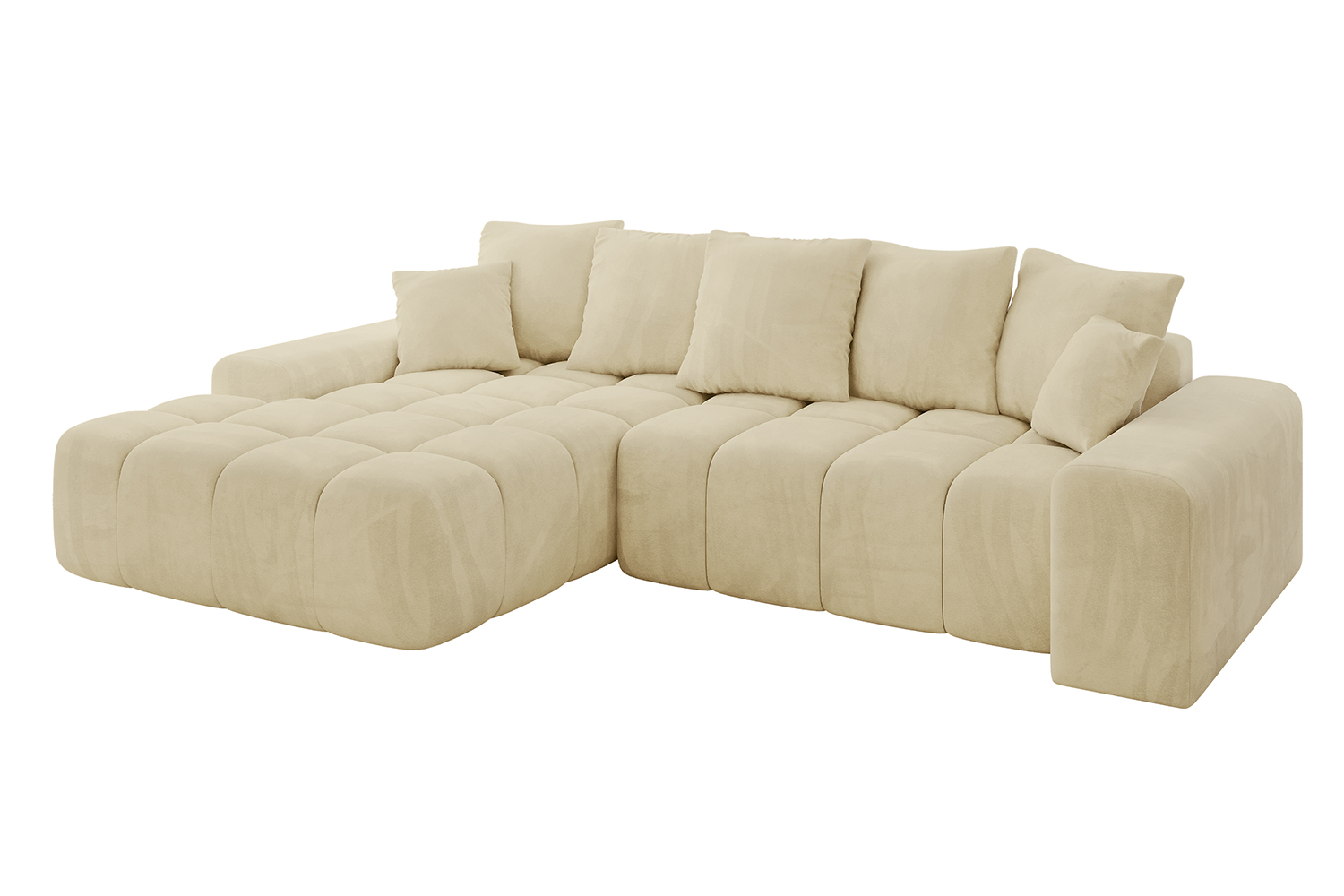 Ecksofa ENSI-L Beige - Dream Velvet 202.02