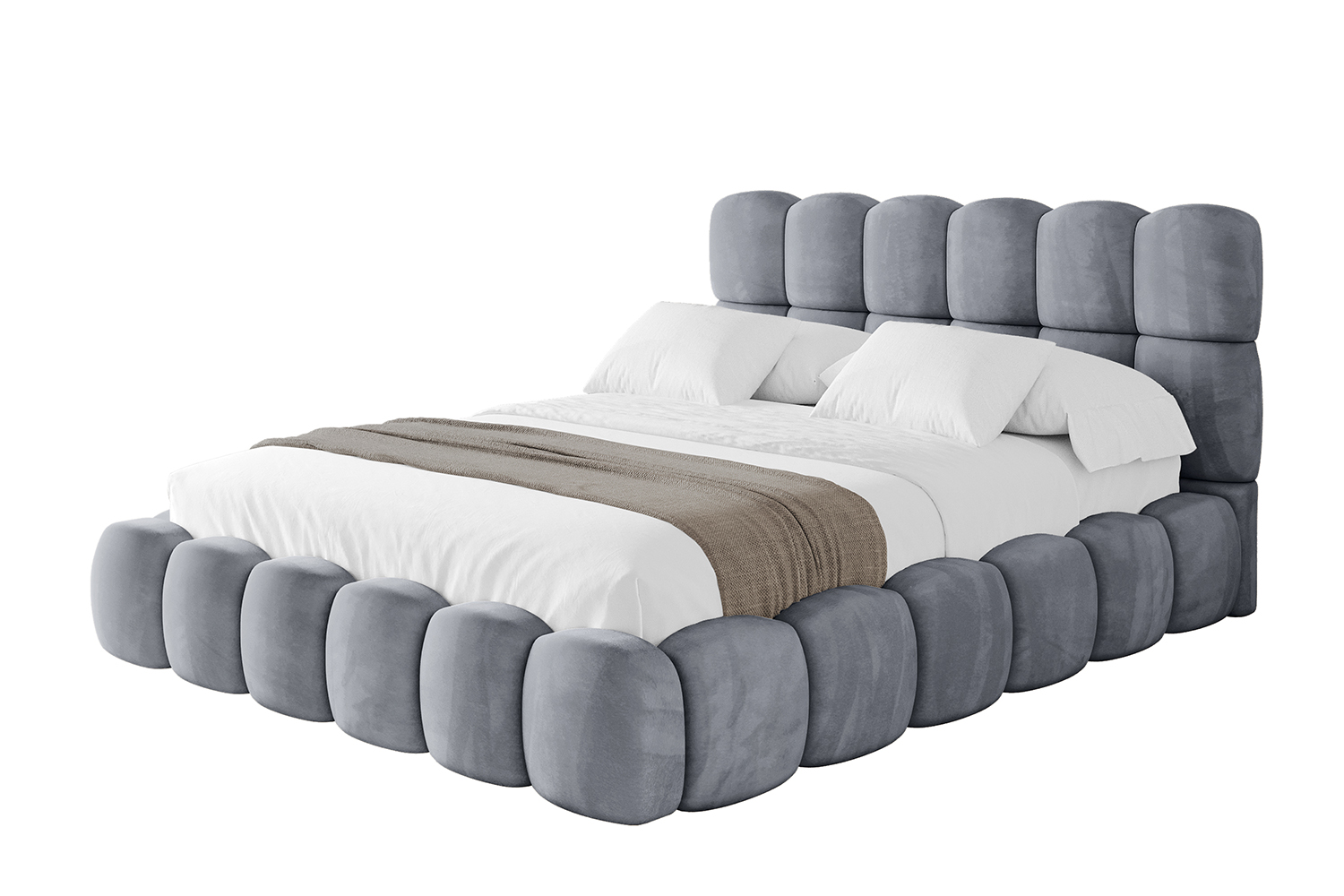 Polsterbett LEYA 160x200 cm Grau - Casablanca 2314