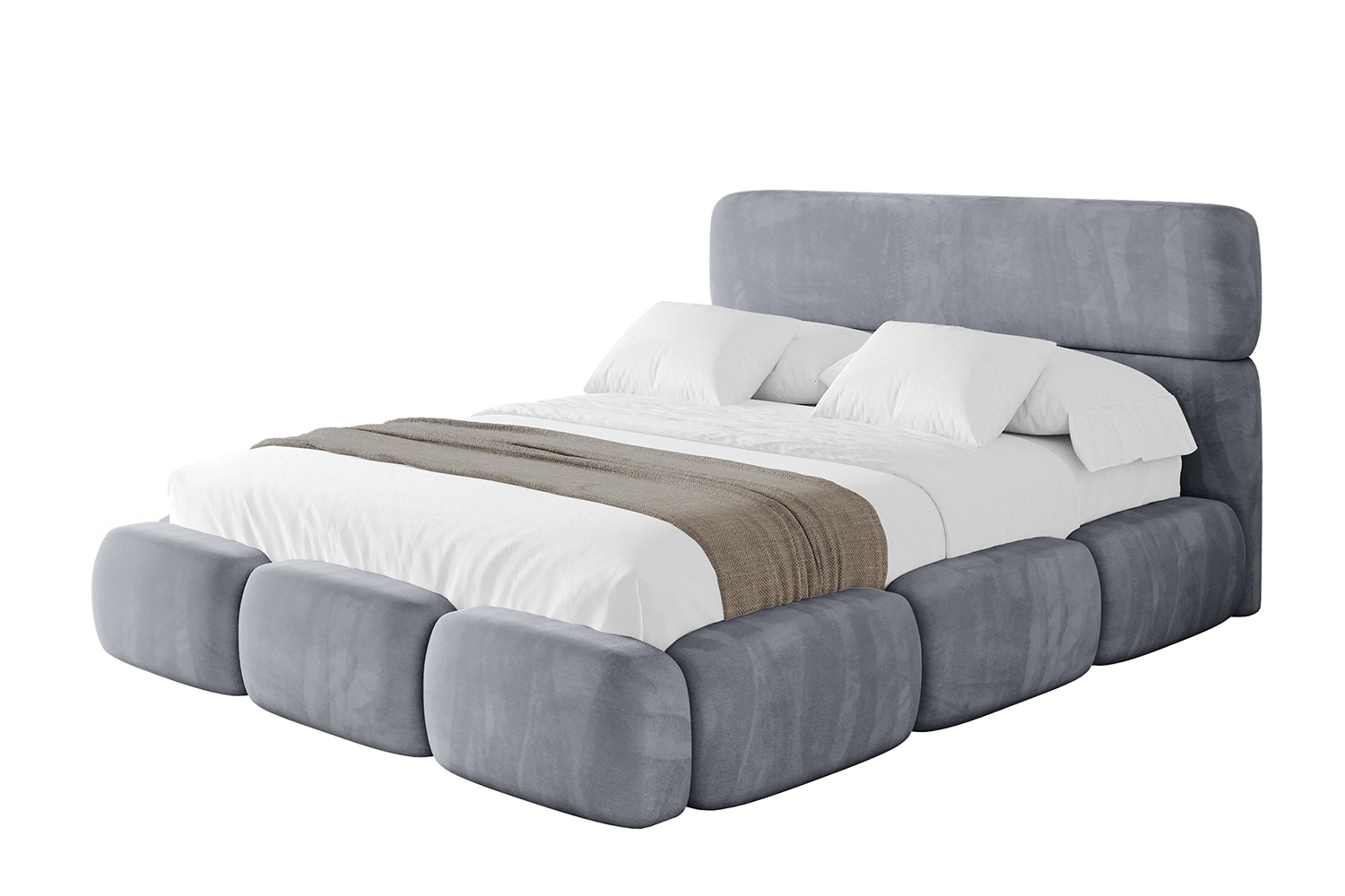 Polsterbett ELVA 200x200 cm Grau - Casablanca 2314