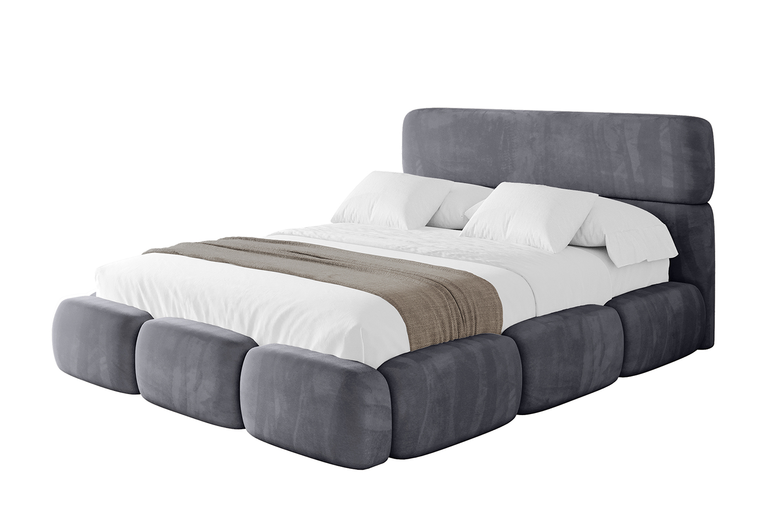 Polsterbett ELVA 200x200 cm Dunkelgrau - Casablanca 2315