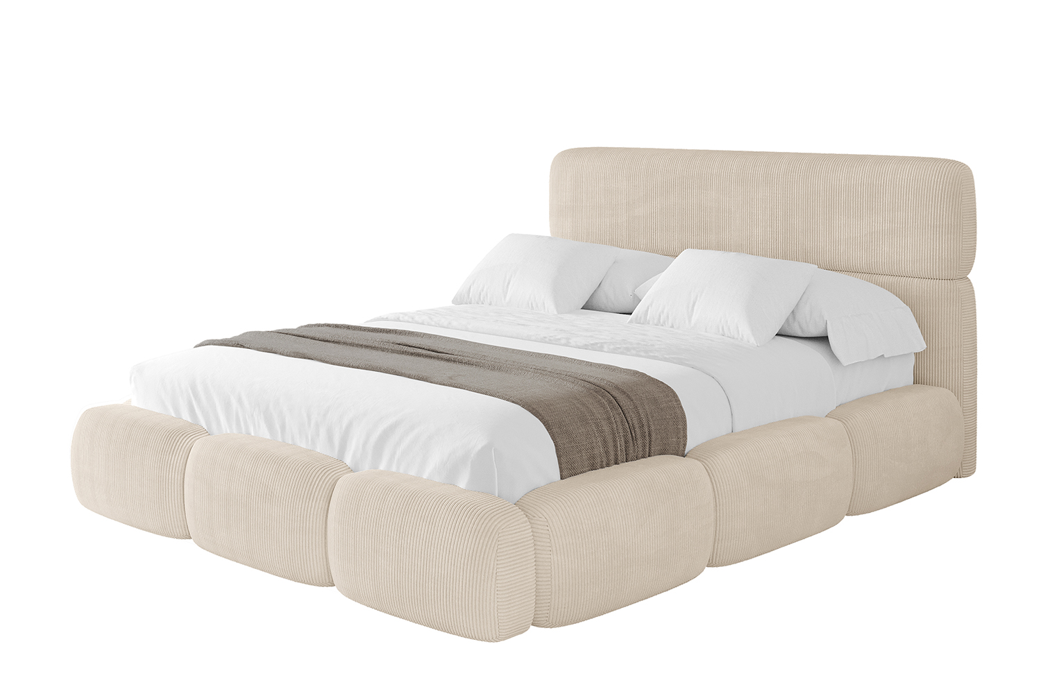 Polsterbett ELVA 120x200 cm Beige - Poso 105