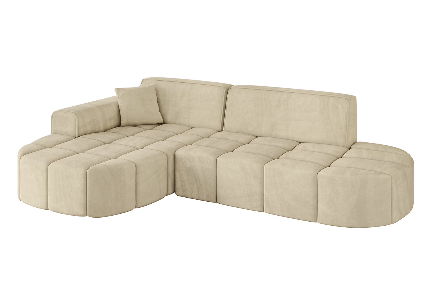 Ecksofa LIVO-L1 Beige - Dream Velvet 202.02