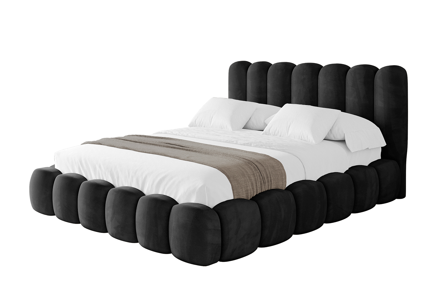 Polsterbett SENA 180x200 cm Schwarz - Casablanca 2316