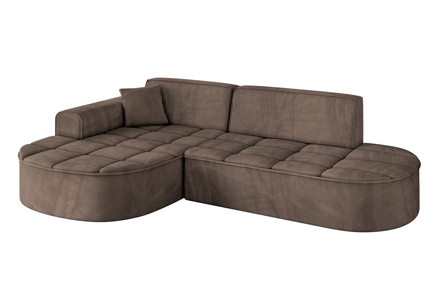 Ecksofa TARO-L1 Braun - Dream Velvet 202.37