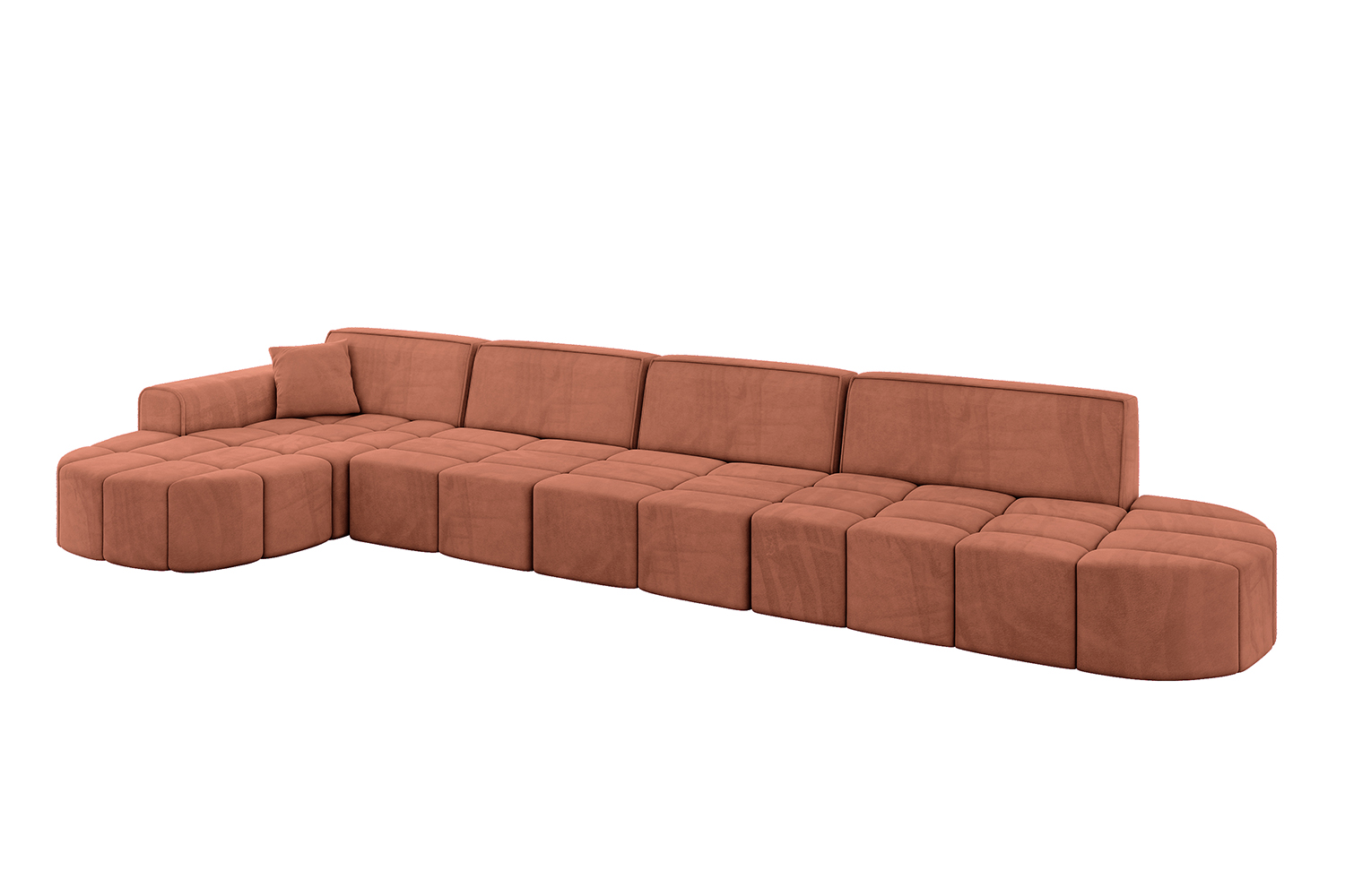 Ecksofa LIVO-L3 Apricot - Dream Velvet 202.07