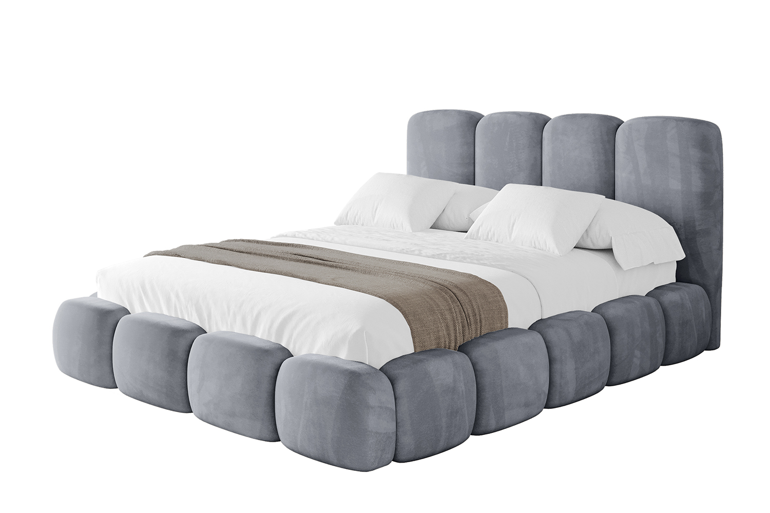 Polsterbett KALA 120x200 cm Grau - Casablanca 2314