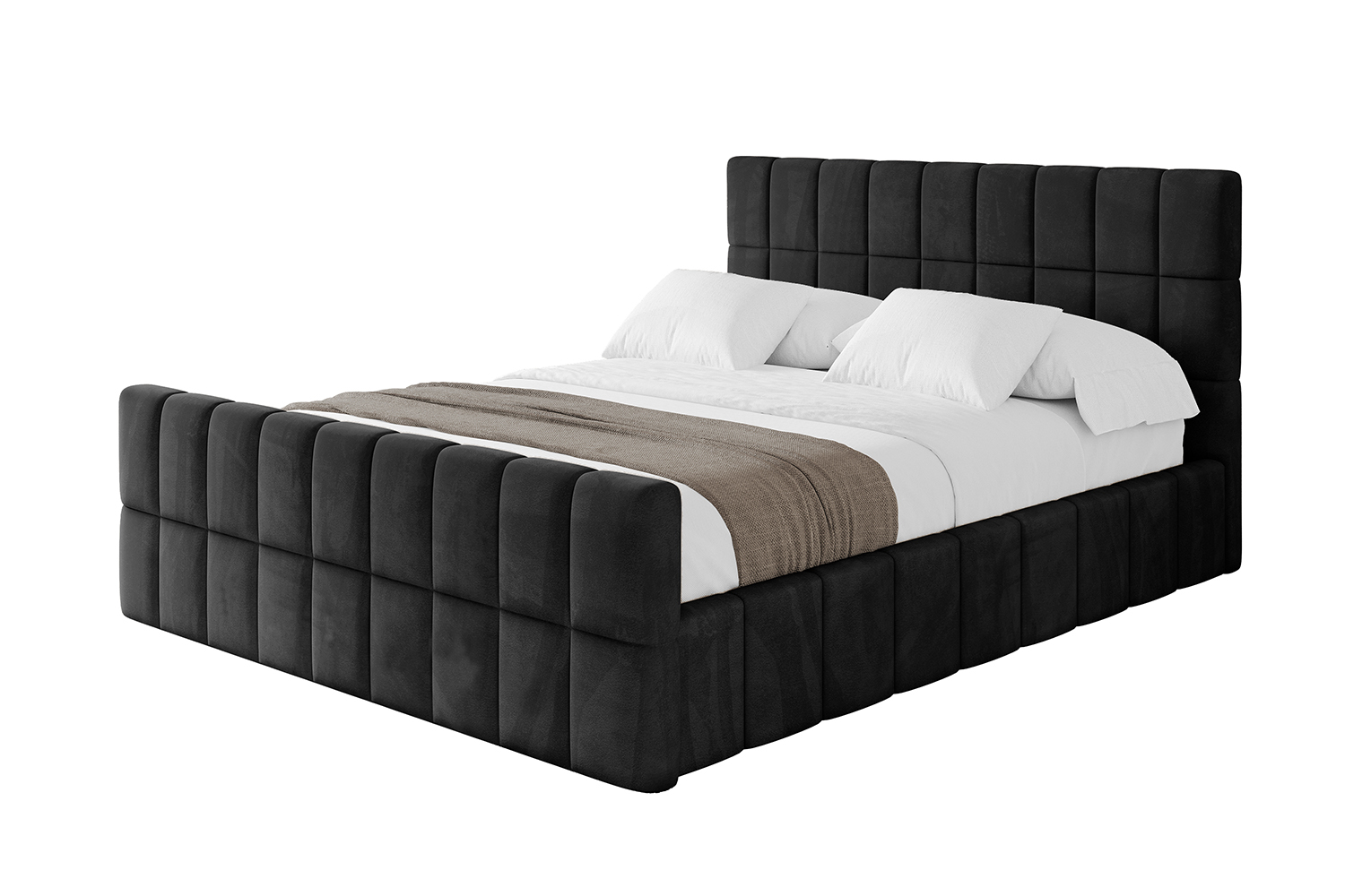 Polsterbett AMEA-Z 160x200 cm Schwarz - Casablanca 2316