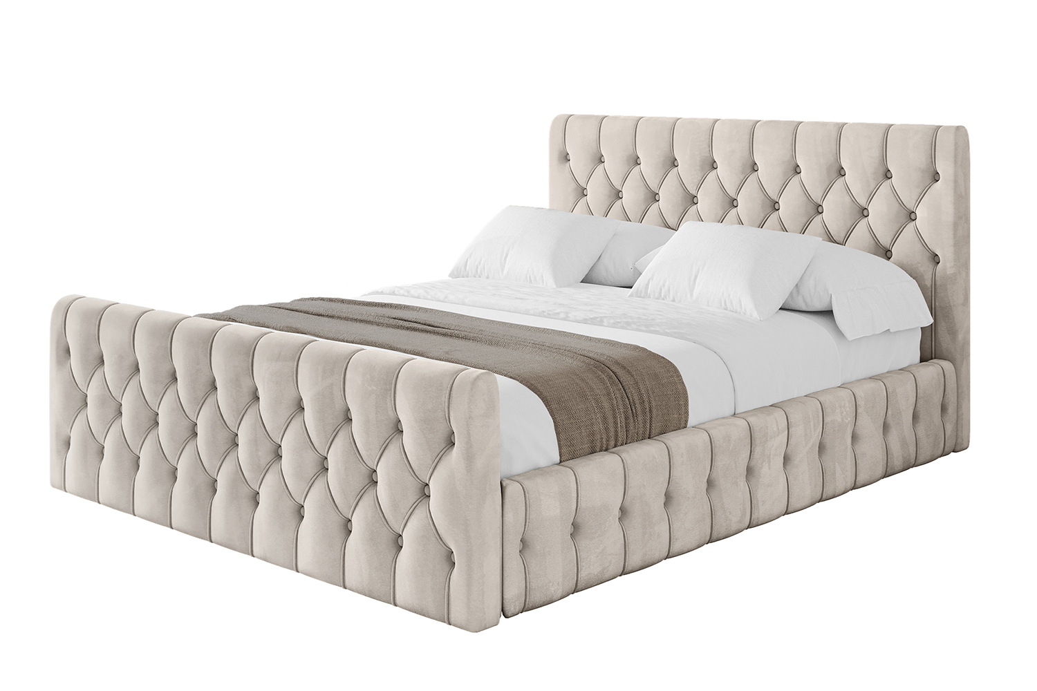 Polsterbett LARO-Z 180x200 cm Beige - Casablanca 2301