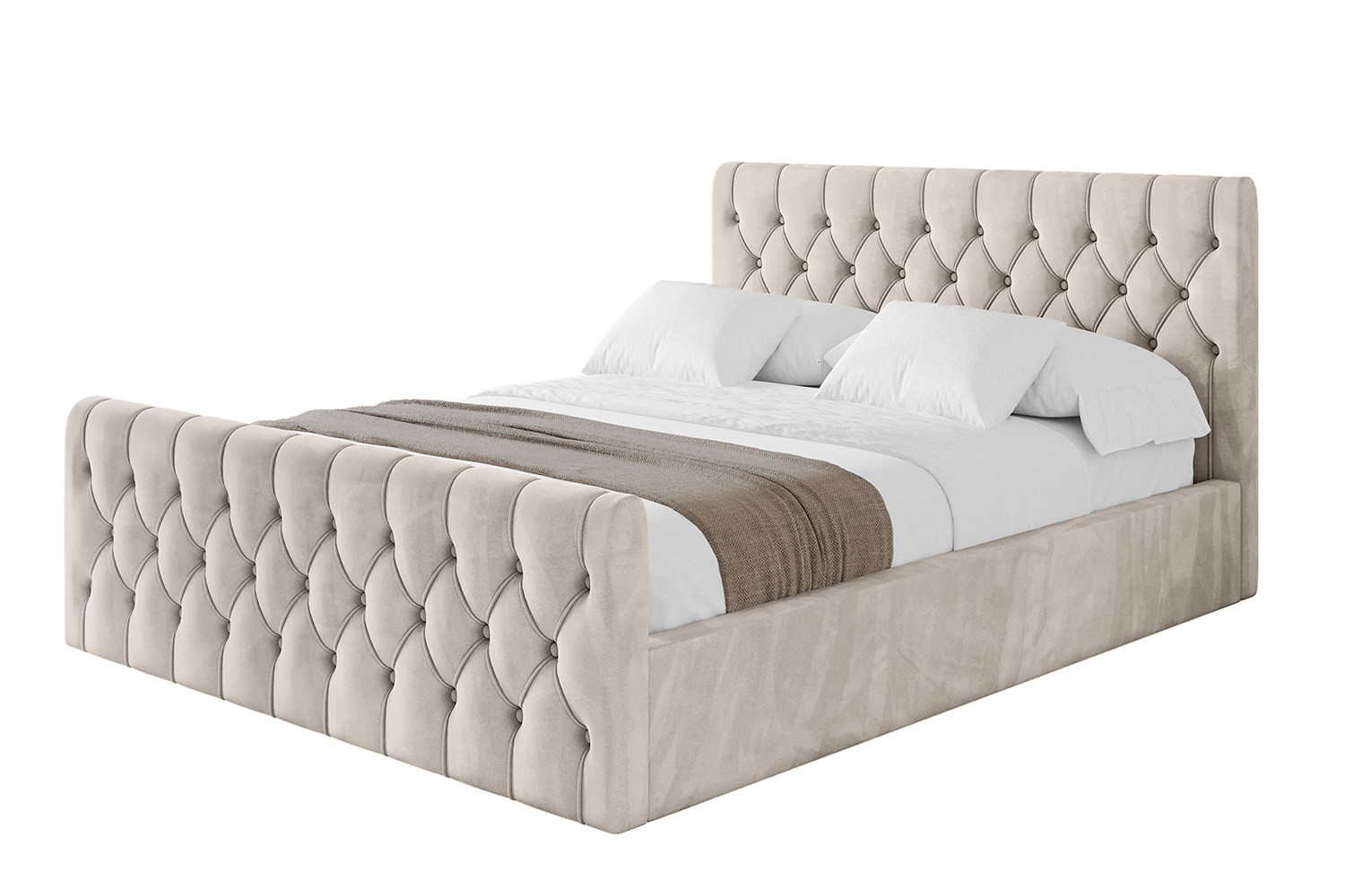 Polsterbett RENO-Z 160x200 cm Beige - Casablanca 2301