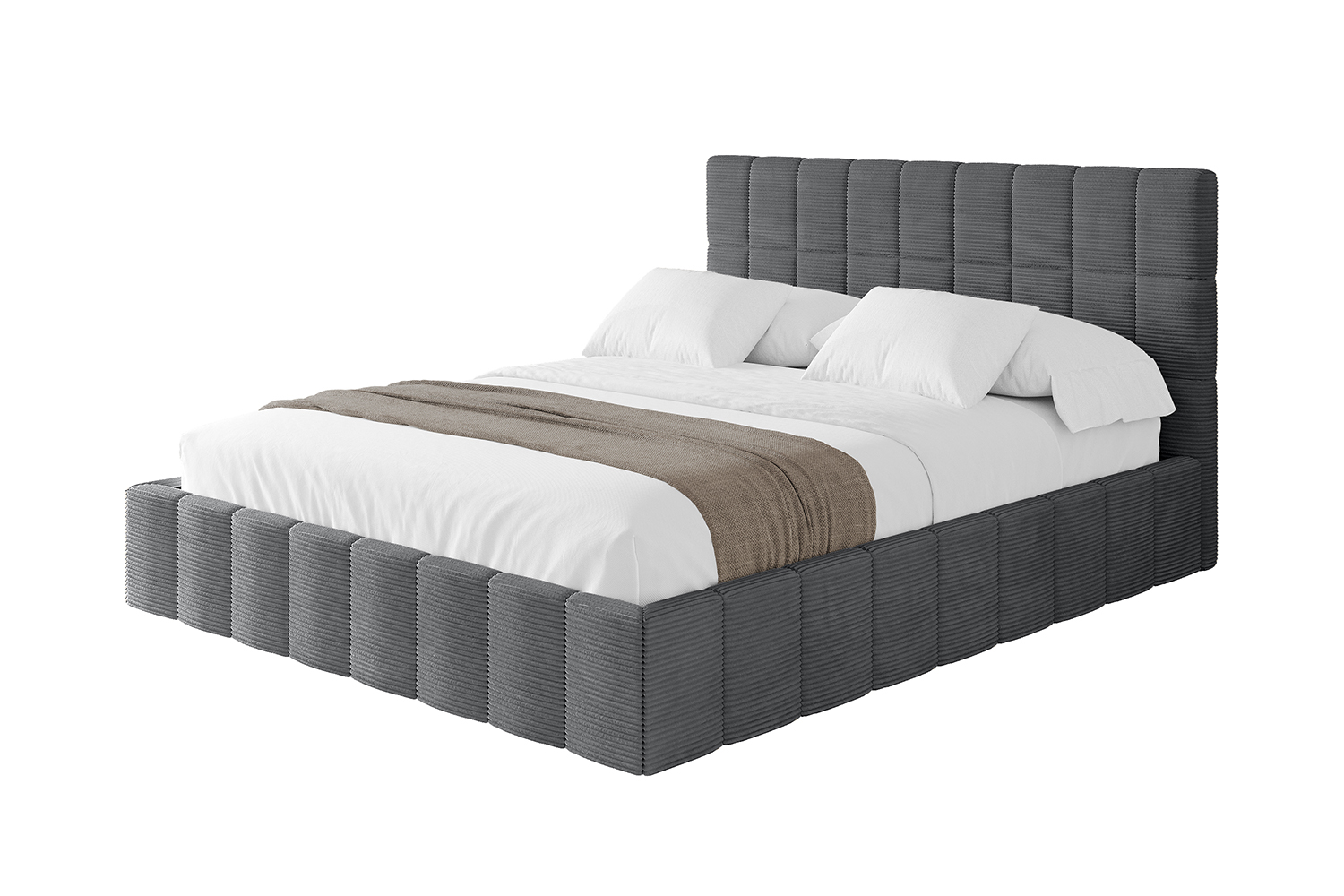 Polsterbett AMEA 120x200 cm Dunkelgrau - Poso 115