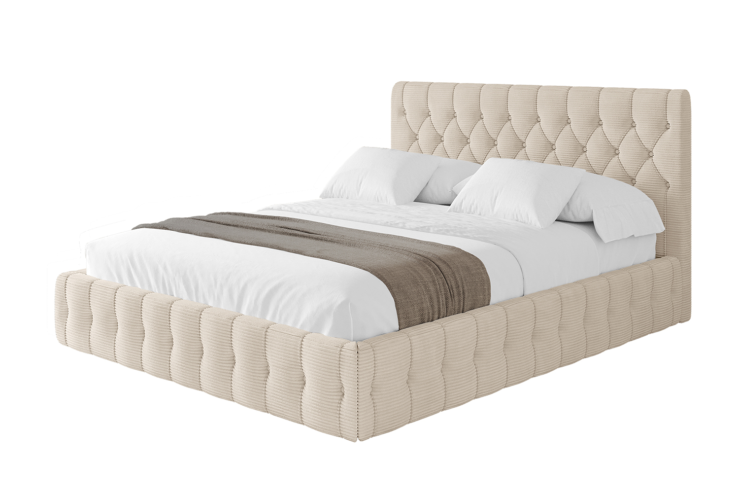 Polsterbett LARO 140x200 cm Beige - Poso 105