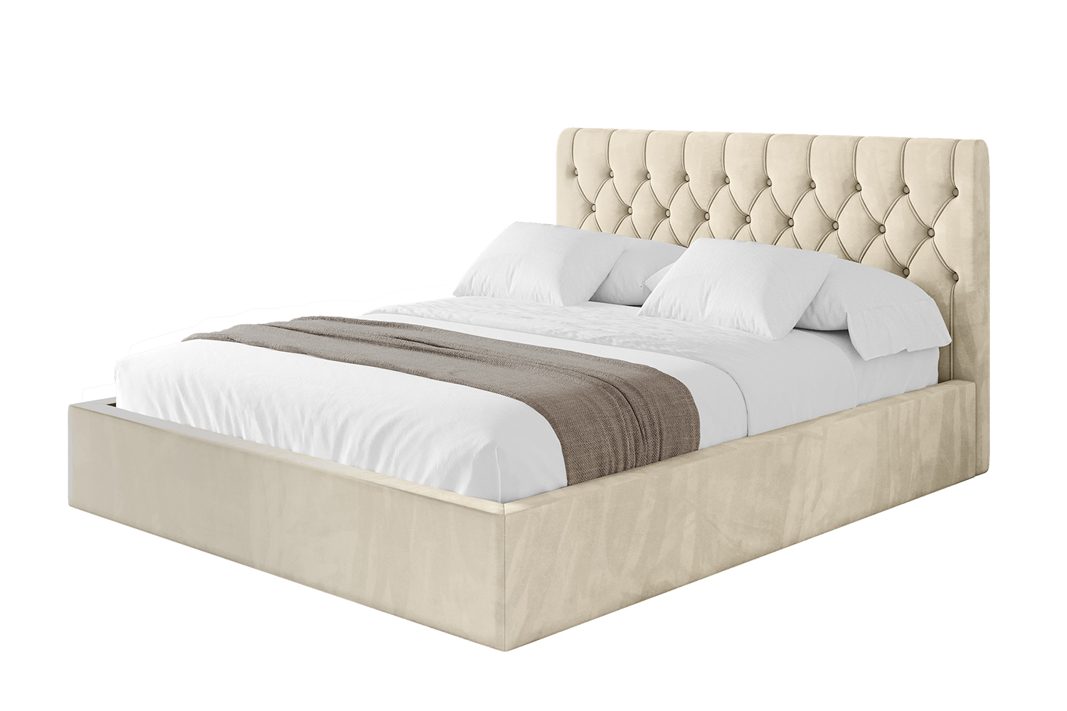 Polsterbett RENO 120x200 cm Beige - Monolith 4