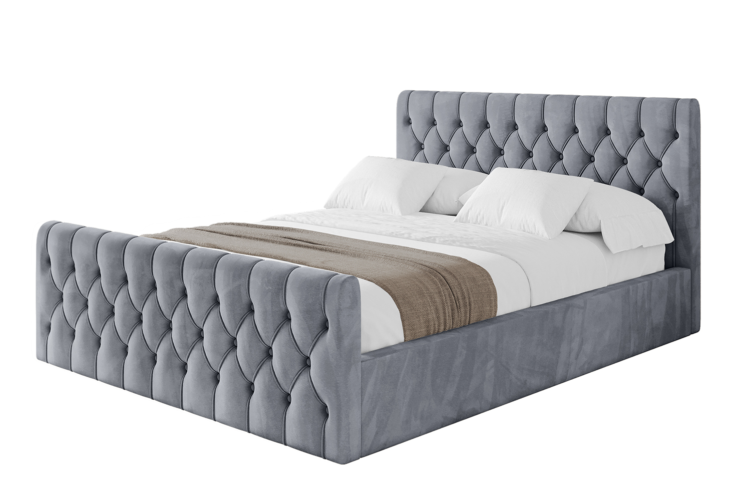 Polsterbett RENO-Z 160x200 cm Grau - Casablanca 2314