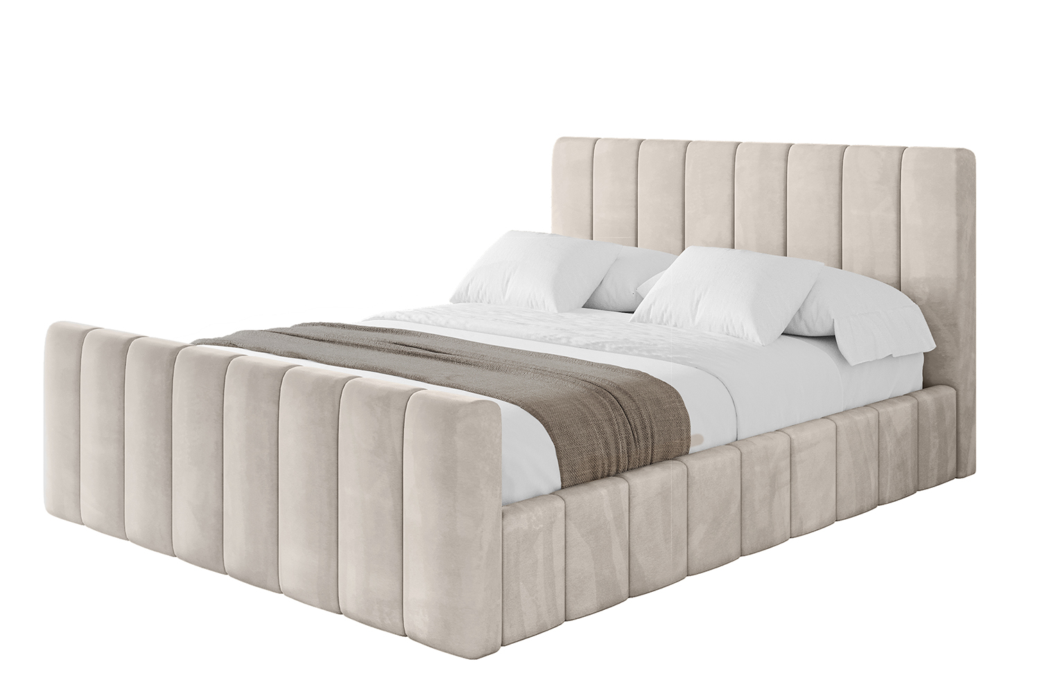 Polsterbett FINO-Z 200x200 cm Beige - Casablanca 2301