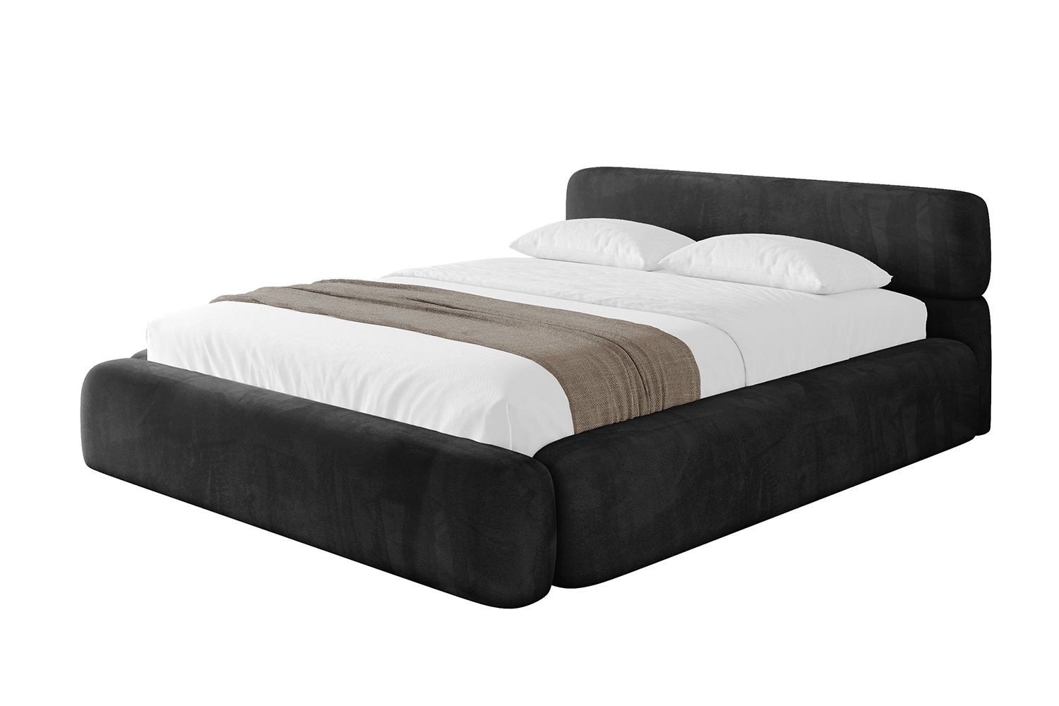 Polsterbett ENORA-v1 160x200 cm Schwarz - Casablanca 2316