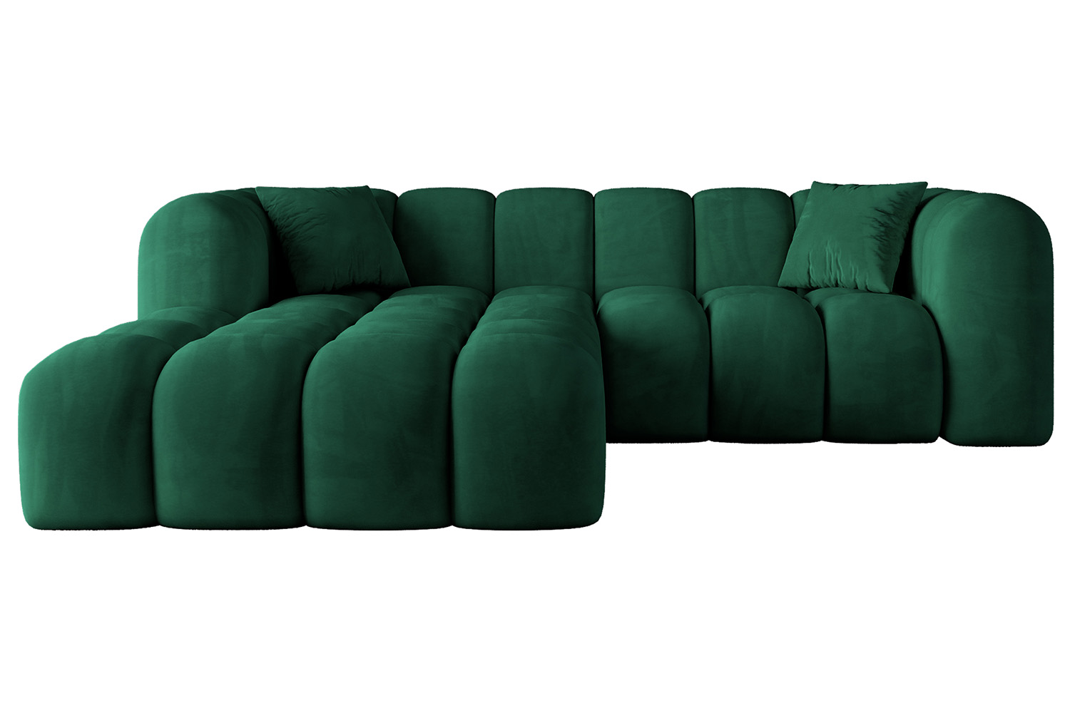 Ecksofa OLEA-L1 Dunkelgrün - Dream Velvet 202.31
