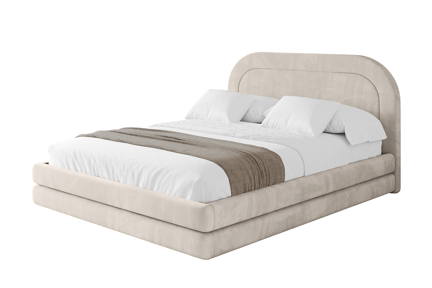 Polsterbett LERIS 120x200 cm Beige - Casablanca 2301