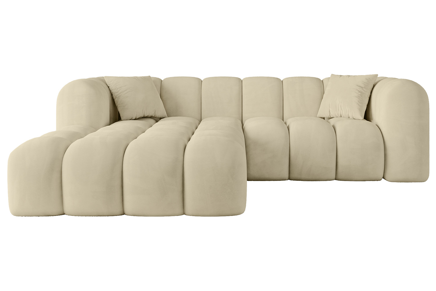 Ecksofa OLEA-L1 Beige - Dream Velvet 202.02