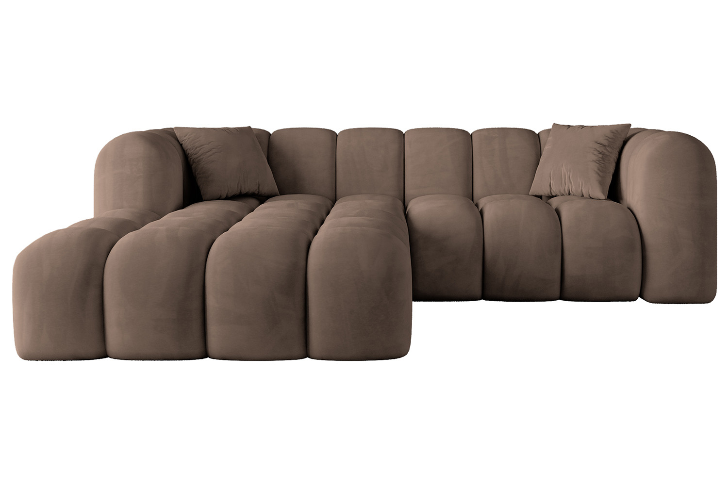 Ecksofa OLEA-L1 Braun - Dream Velvet 202.37