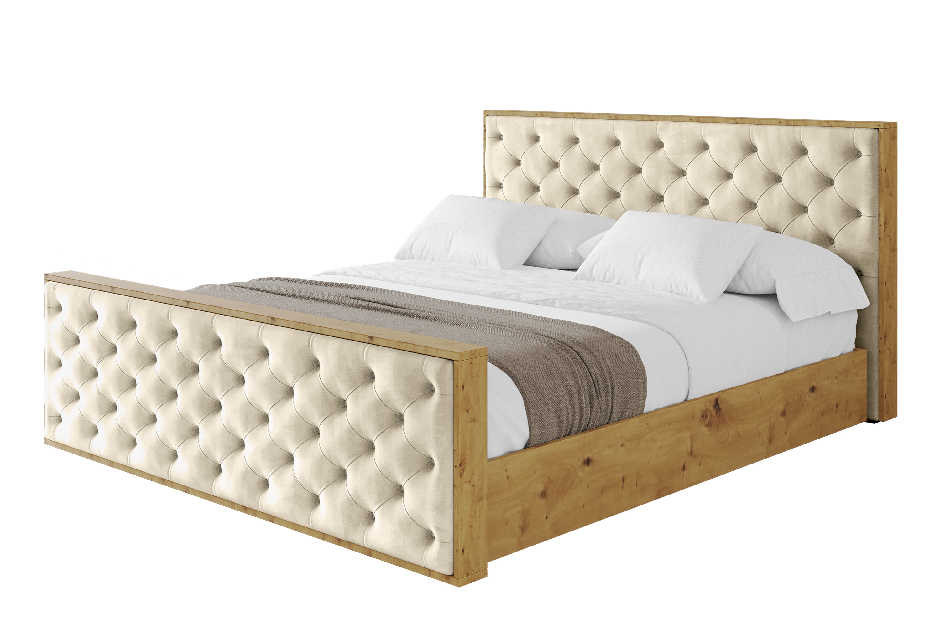 Polsterbett ENZO3-Z 120x200 cm Beige - Monolith 4