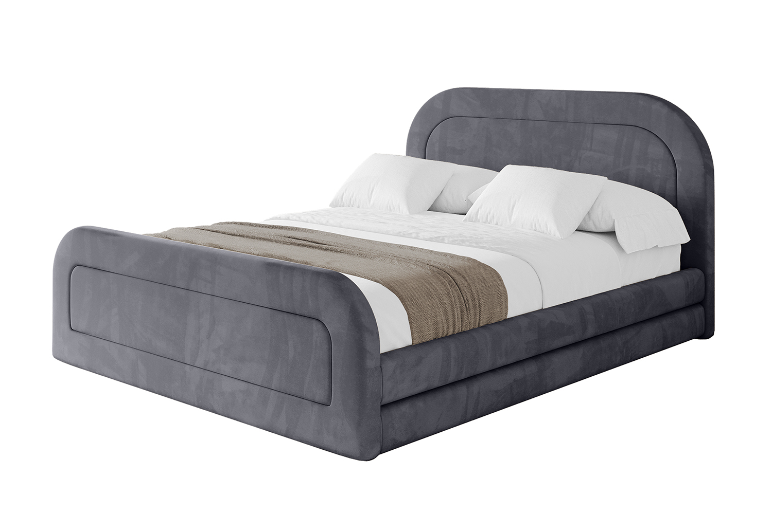 Polsterbett LERIS-Z 120x200 cm Dunkelgrau - Casablanca 2315