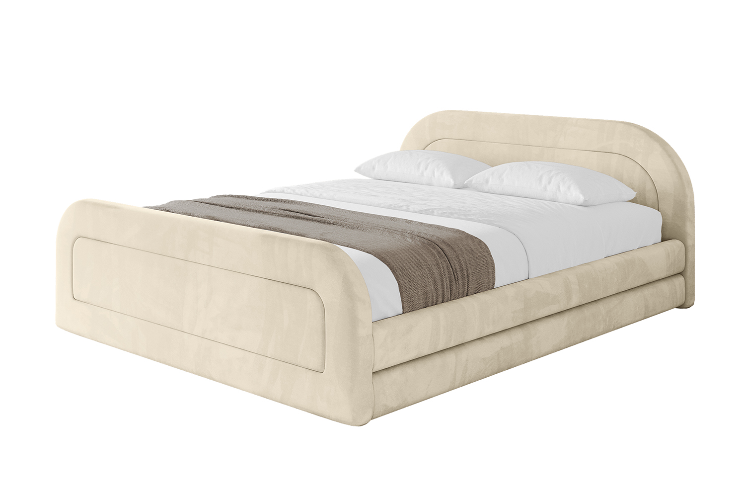 Polsterbett LERIS-Z-v1 120x200 cm Beige - Monolith 4