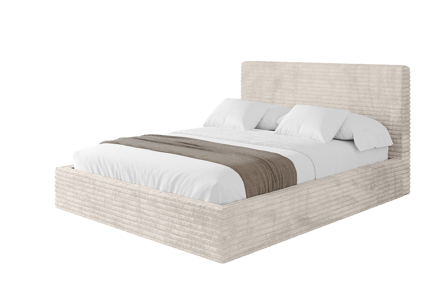 Polsterbett ALOVA 120x200 cm Creme - Tilia 01