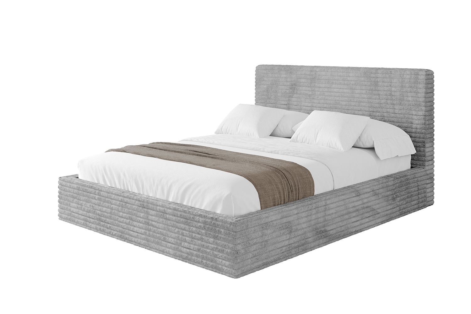 Polsterbett ALOVA 120x200 cm Grau - Tilia 86