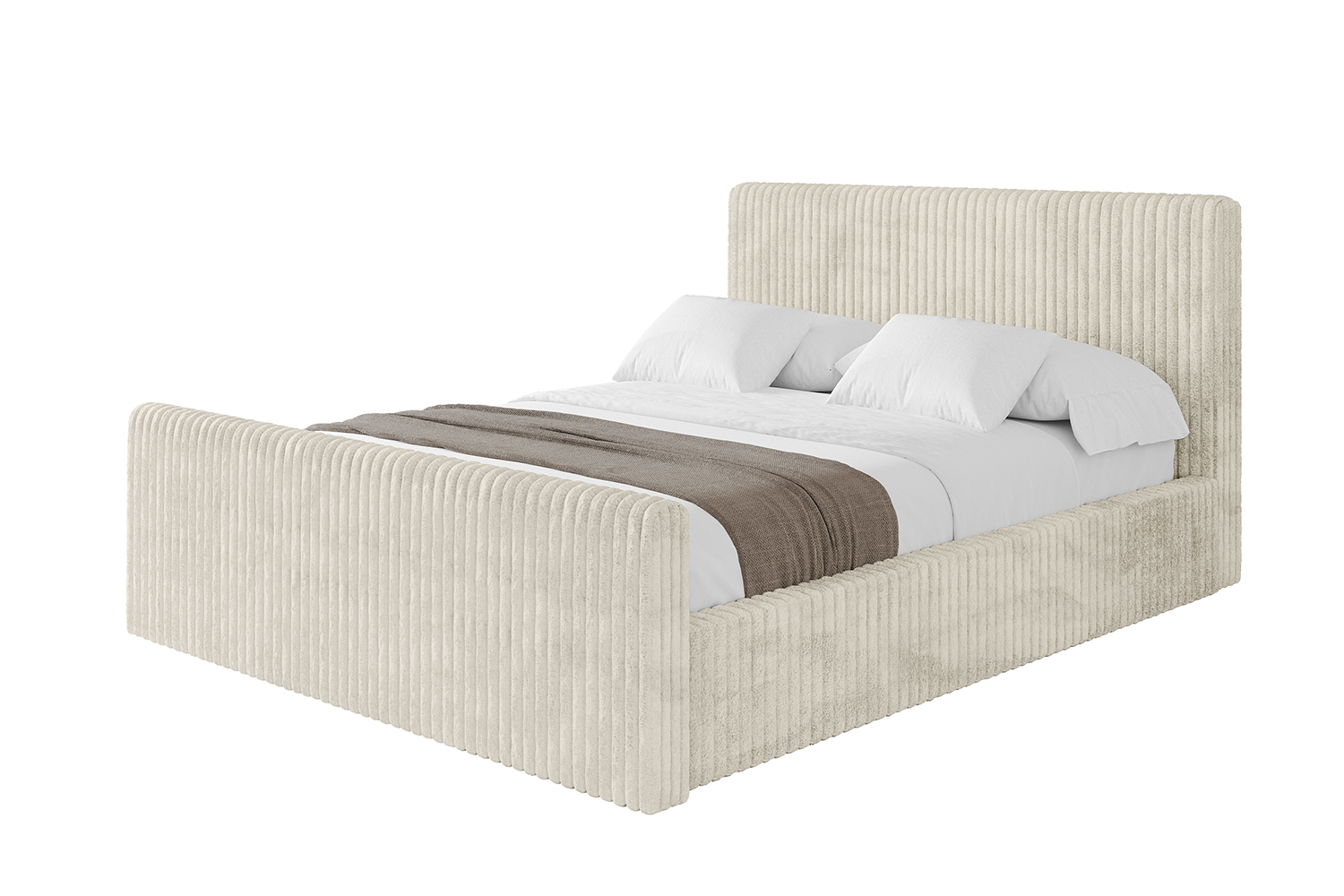 Polsterbett ALOVA-Z-v1 160x200 cm Creme - Tilia 03