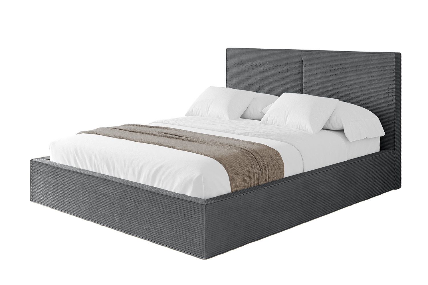 Polsterbett EMMI 160x200 cm Dunkelgrau - Poso 115
