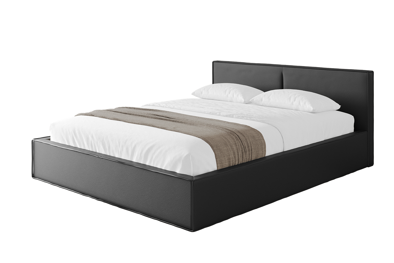 Polsterbett EMMI-v1 120x200 cm Schwarz - Soft 11