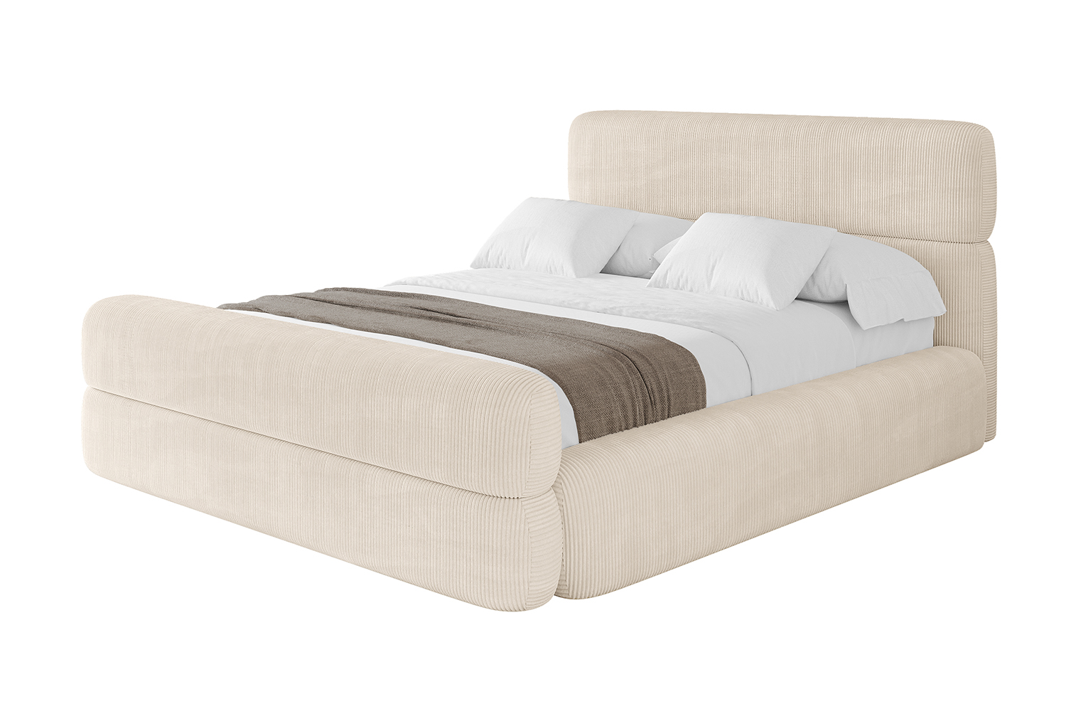 Polsterbett ENORA-Z 120x200 cm Beige - Poso 105