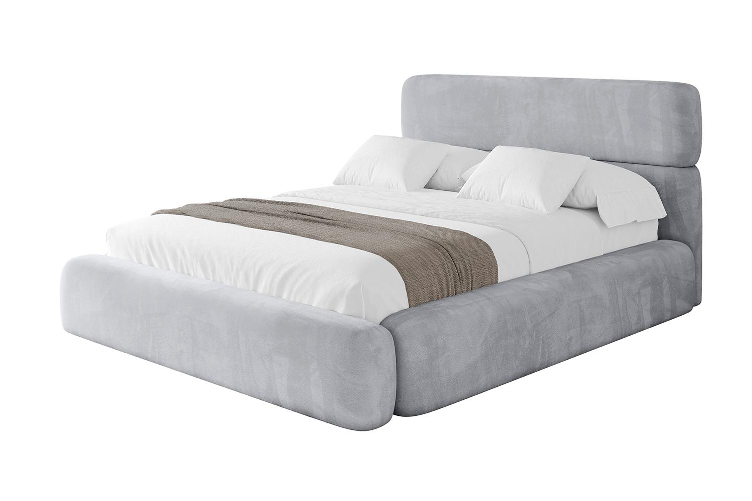 Polsterbett ENORA 180x200 cm Hellgrau - Monolith 84